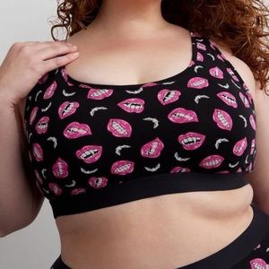 Torrid Femme Fangs Black Unlined Cotton Scoop Bralette